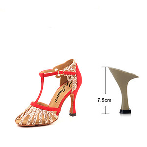 Ladingwu 2021 Nový štýl salsa tanečných topánok pre ženy a dievčatá latinskoamerické tanečné topánky, semišové trblietavé topánky s mäkkou podrážkou, spoločenské tanečné topánky, tanečné san