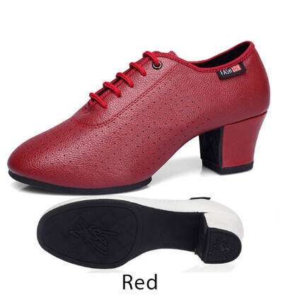 Női latin tánccipő Salsa báltermi cipő puha talpú Breath PU női gyakorló tánccipő, 5 cm-es sarkú női tánccipő