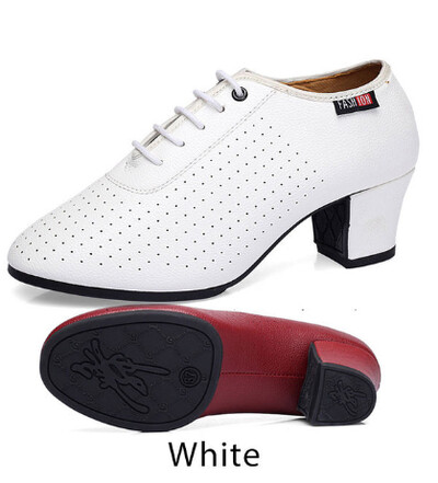 Női latin tánccipő Salsa báltermi cipő puha talpú Breath PU női gyakorló tánccipő, 5 cm-es sarkú női tánccipő