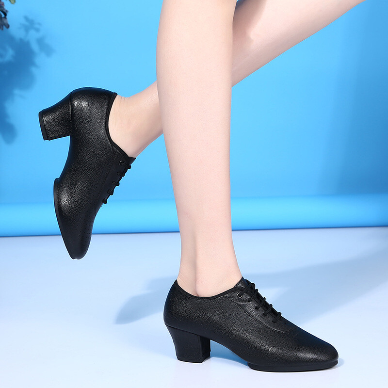 Női latin tánccipő Salsa báltermi cipő puha talpú Breath PU női gyakorló tánccipő, 5 cm-es sarkú női tánccipő