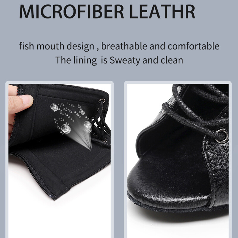 Moteriški smėlio spalvos juodi lotyniškų šokių batai, moteriški atviri, suvarstomi stiletto bateliai mergaitėms, zomšiniai batai aukštakulniai šokių batai