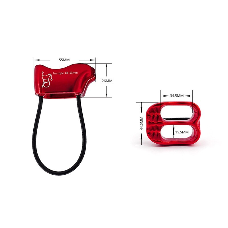 Klinšu kāpšanas ATC Descender alumīnija 25kN iekštelpu kāpšanas sienas aizsargs āra nolaišanās alpīnisma takelāžas aprīkojums
