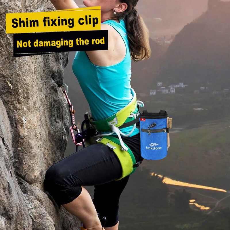 Magnēzija maisa klinšu kāpšanas krīta soma Ūdensnecaurlaidīga kabata svara celšanai āra boulderinga magnēzija maisiņā kāpšanas aprīkojums