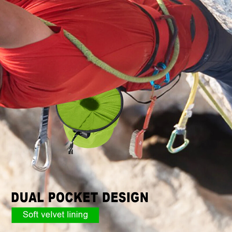 Magnēzija maisa klinšu kāpšanas krīta soma Ūdensnecaurlaidīga kabata svara celšanai āra boulderinga magnēzija maisiņā kāpšanas aprīkojums