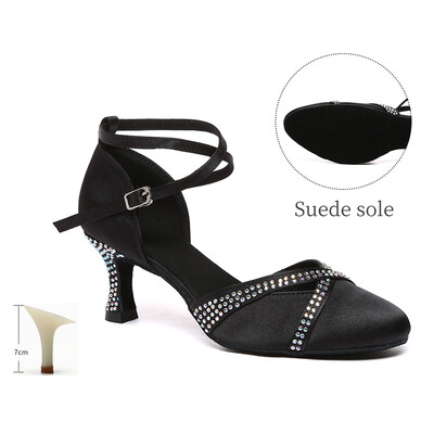 SWDZM odos tonas Satino kalnų krištolas Modernūs šokių batai Lotynų Amerikos šokių batai Vestuviniai batai Baotou Kalnų krištolas aukštakulniai sandalai