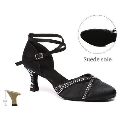 SWDZM odos tonas Satino kalnų krištolas Modernūs šokių batai Lotynų Amerikos šokių batai Vestuviniai batai Baotou Kalnų krištolas aukštakulniai sandalai