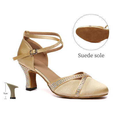 SWDZM odos tonas Satino kalnų krištolas Modernūs šokių batai Lotynų Amerikos šokių batai Vestuviniai batai Baotou Kalnų krištolas aukštakulniai sandalai