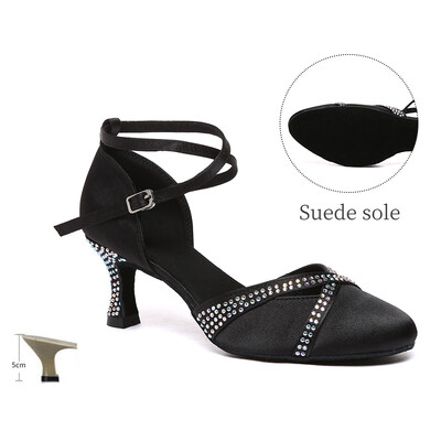 SWDZM odos tonas Satino kalnų krištolas Modernūs šokių batai Lotynų Amerikos šokių batai Vestuviniai batai Baotou Kalnų krištolas aukštakulniai sandalai