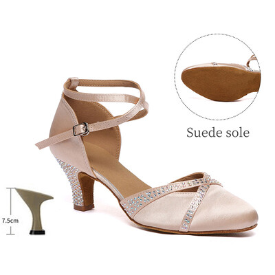 SWDZM odos tonas Satino kalnų krištolas Modernūs šokių batai Lotynų Amerikos šokių batai Vestuviniai batai Baotou Kalnų krištolas aukštakulniai sandalai