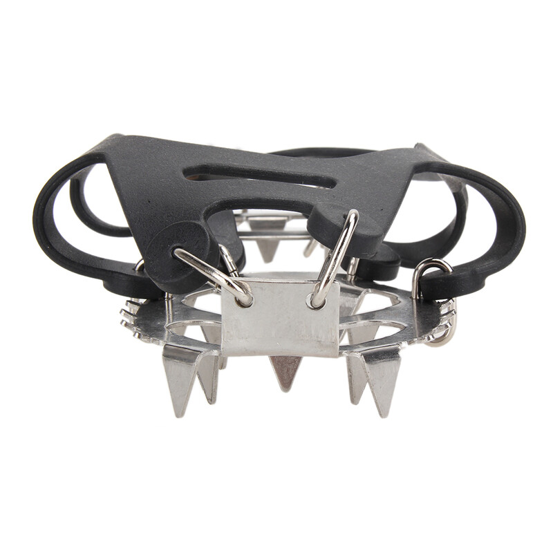 1 pāris 18 zobu ledus satvērēja tapas apaviem pret slīdēšanu pārgājieniem kāpšana sniega tapas krampji skavas Ķēdes nagi rokturi zābaki pārvalks