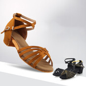 Meiteņu Latin Ballroom Tango Salsa Tango Sieviešu Salsa Rumba Latīņu deju apavi Latīņu deju apavi zempapēžu kurpes 3 krāsas