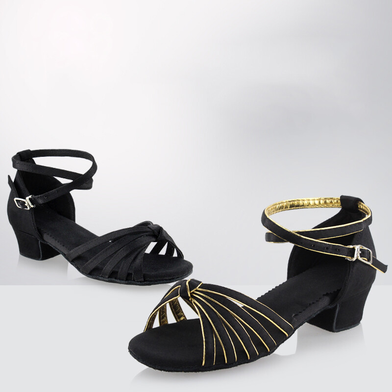 Meiteņu Latin Ballroom Tango Salsa Tango Sieviešu Salsa Rumba Latīņu deju apavi Latīņu deju apavi zempapēžu kurpes 3 krāsas