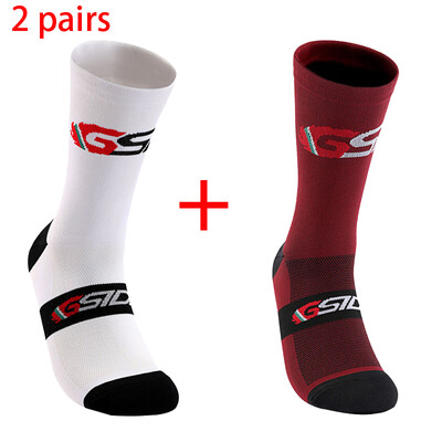 2 poros, 2023 m. naujos dviračių kojinės, dviračių seselė, kompresinis plento dviratis, bėgimas Mtb iki kelių baltas sportinis, juokingas prekės ženklas juodas