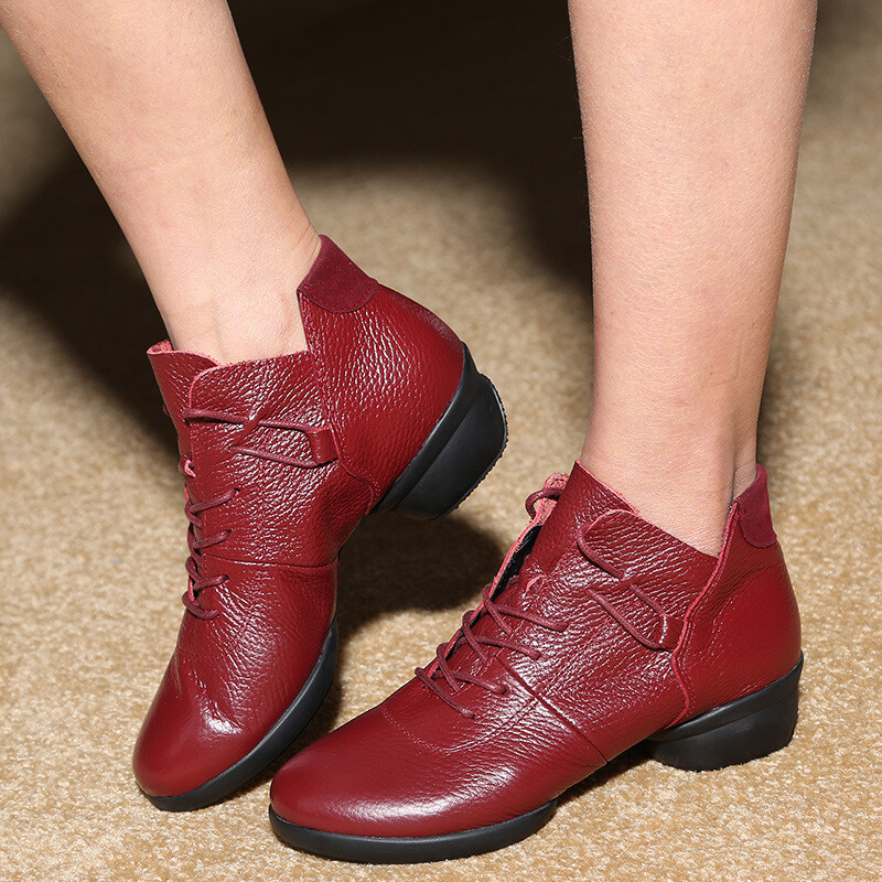 Natūralios odos moteriški šokių batai Moteriški šiuolaikinių šokių batai mergaičių džiazo batai minkštu padu Four Seasons moteriški lotynų batai
