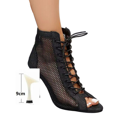 Dámske tanečné topánky, jazzové tanečné topánky, latinskoamerické tango, spoločenské tanečné topánky, swingové topánky s rybími ústami, gladiátorské sandále na vysokom podpätku