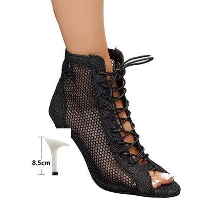 Dámske tanečné topánky, jazzové tanečné topánky, latinskoamerické tango, spoločenské tanečné topánky, swingové topánky s rybími ústami, gladiátorské sandále na vysokom podpätku