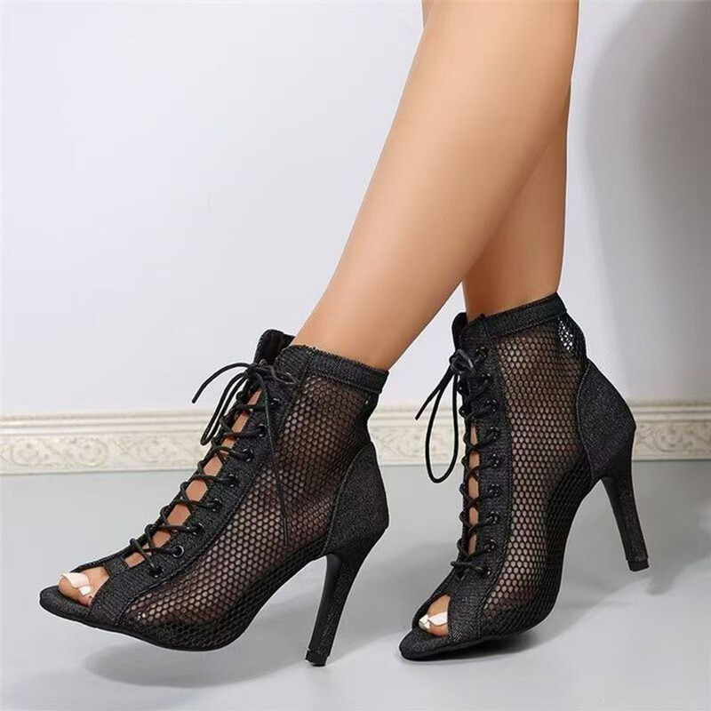 Dámske tanečné topánky, jazzové tanečné topánky, latinskoamerické tango, spoločenské tanečné topánky, swingové topánky s rybími ústami, gladiátorské sandále na vysokom podpätku