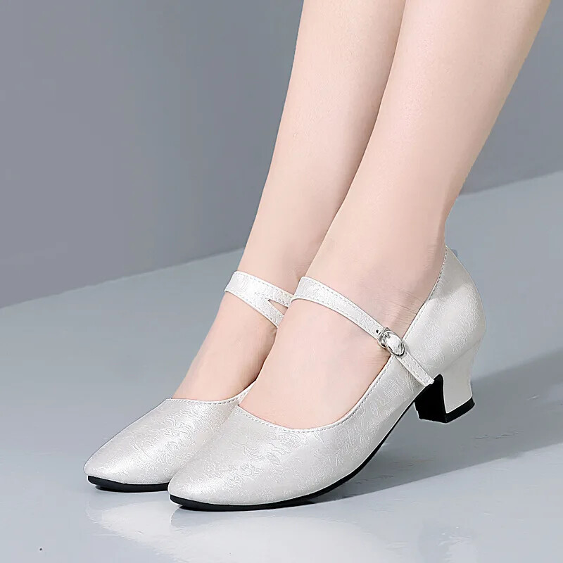 XIHAHA Dámske chinoiserie vysoké podpätky Letné dámske latinskoamerické tanečné topánky Tango Salsa Spoločenské párty Svadobné dámske topánky Dievčenské sandále