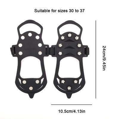 S-XL 10 smeigių Neslystantis ledo sniego griebtuvas smaigalys žieminiai laipiojimo batai neslystantys ledo rankenos batams batams sniego segtukai.