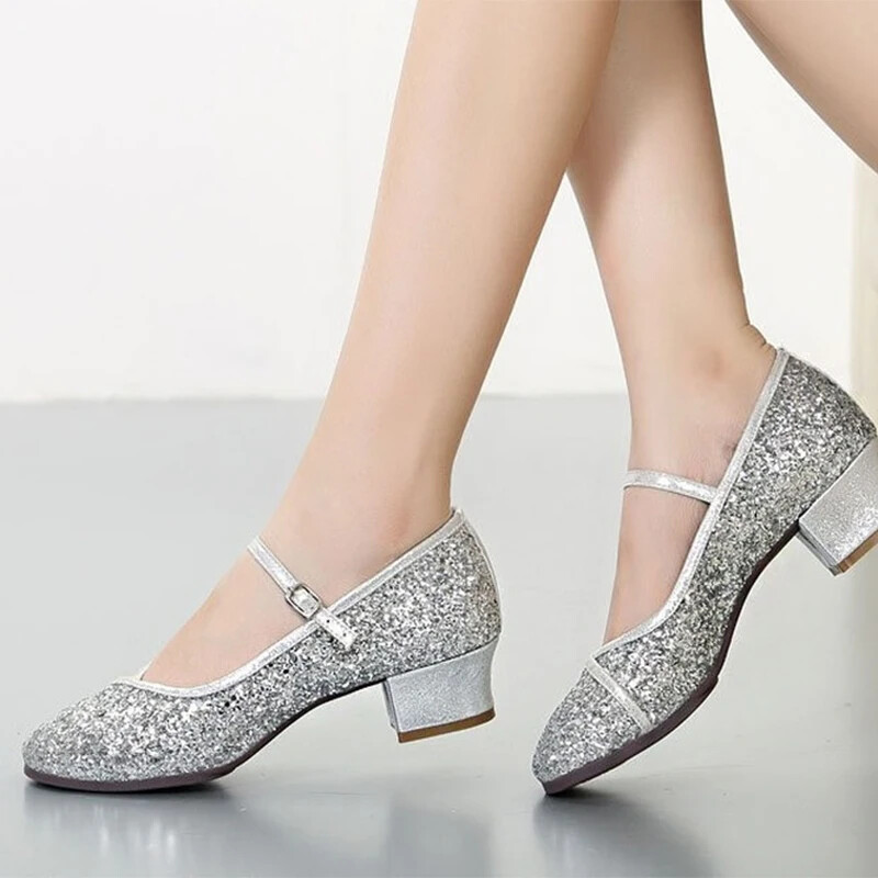 „Zapatillas Mujer“ lauko šokių batai Lotynų kalbos moterų šokių batai „Salsa“ pobūvių moterų batai su apvaliais pirštais Didesnio dydžio 41
