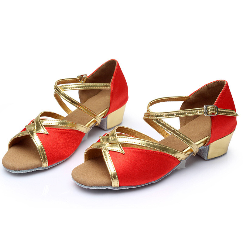 Moteriški Lotynų Amerikos šokių batai Spalvoti blokiniai šokių batai Moteriški vaikų ir moteriškų kostiumų šokių batai moterims Lotynų Amerikos šokių batai žemakulniai