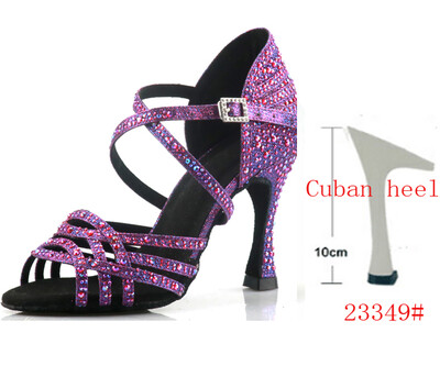 2020 m. Profesionalūs suaugusiųjų Kalnų krištoliniai Lotynų Amerikos šokių batai 10 cm aukštakulniai minkšti Samba Lumba Chacha šokių batai