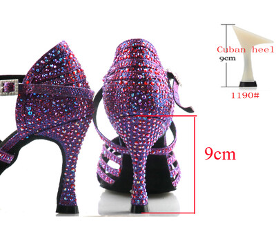 2020 m. Profesionalūs suaugusiųjų Kalnų krištoliniai Lotynų Amerikos šokių batai 10 cm aukštakulniai minkšti Samba Lumba Chacha šokių batai