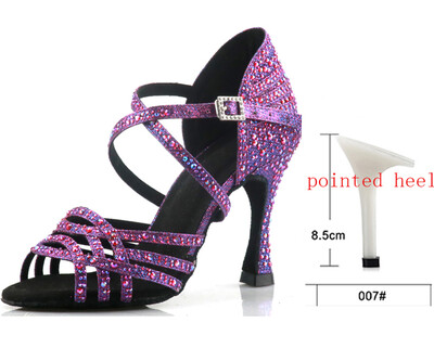 2020 m. Profesionalūs suaugusiųjų Kalnų krištoliniai Lotynų Amerikos šokių batai 10 cm aukštakulniai minkšti Samba Lumba Chacha šokių batai