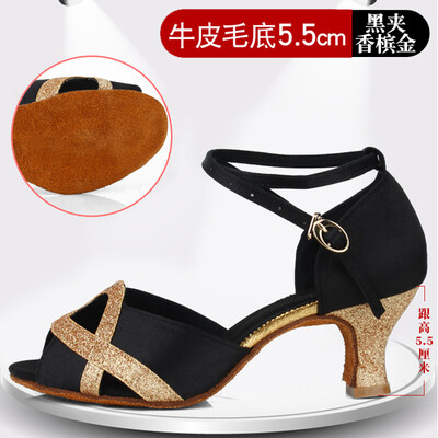 XIHAHA naiste kuumad tantsujalatsid, ladina tantsujalatsid Ladys Girls salsa tantsukingad, mustad kalasuu kontsad 5,5/6,5/7,5 cm