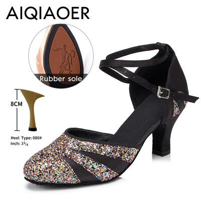 Latinskoamerické tanečné topánky dáma salsa tango klub stretnutie dievčatá vysoký podpätok vonkajšie uzavretá špička topánky šport