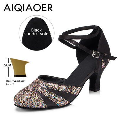 Latinskoamerické tanečné topánky dáma salsa tango klub stretnutie dievčatá vysoký podpätok vonkajšie uzavretá špička topánky šport