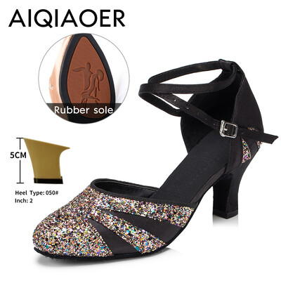 Latinskoamerické tanečné topánky dáma salsa tango klub stretnutie dievčatá vysoký podpätok vonkajšie uzavretá špička topánky šport