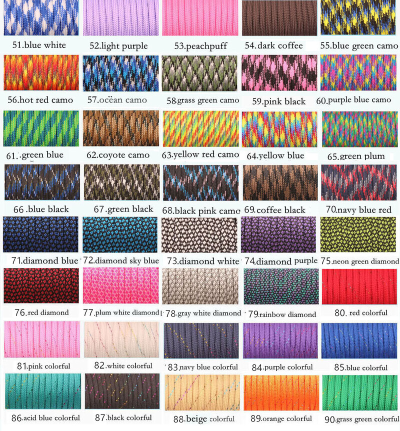 GEGEDA Paracord 550 Snur de parașuta Snur Cort Cort Guyline Mil Spec Type III 7 Toroane 50FT 100FT pentru drumeții Camping