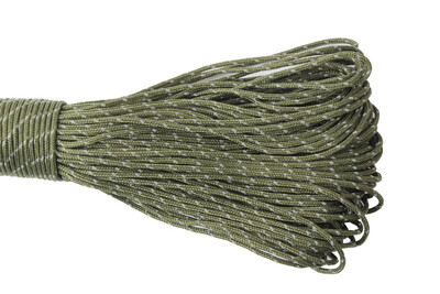 GEGEDA 2 mm atspindintis „Paracord“ 3 vijų „Paracord“, skirtas išgyvenimui, parašiutui skirta virvelė, kempingas