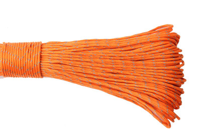 GEGEDA 2 mm atspindintis „Paracord“ 3 vijų „Paracord“, skirtas išgyvenimui, parašiutui skirta virvelė, kempingas