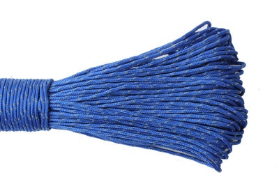 GEGEDA 2 mm atspindintis „Paracord“ 3 vijų „Paracord“, skirtas išgyvenimui, parašiutui skirta virvelė, kempingas