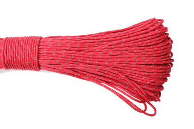 GEGEDA 2 mm atspindintis „Paracord“ 3 vijų „Paracord“, skirtas išgyvenimui, parašiutui skirta virvelė, kempingas