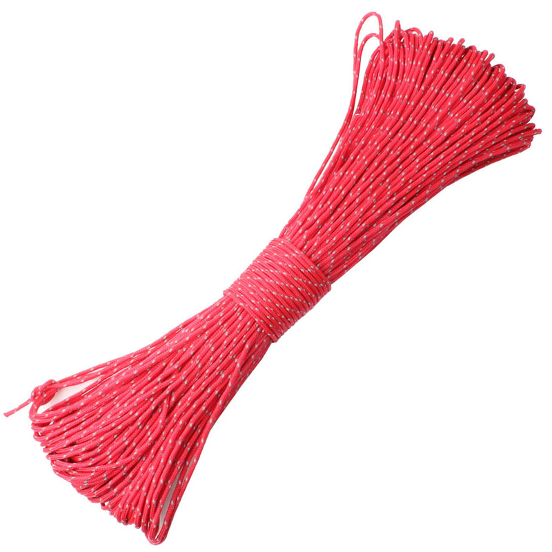 GEGEDA 2 mm atspindintis „Paracord“ 3 vijų „Paracord“, skirtas išgyvenimui, parašiutui skirta virvelė, kempingas