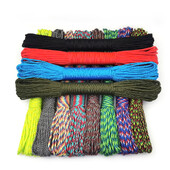 Aukštos kokybės 31 metras 100 pėdų Paracord 550 III tipo 9 stovas Paracord laidinis lynas Išgyvenimo rinkinys Didmeninė prekyba žygiams kempingams