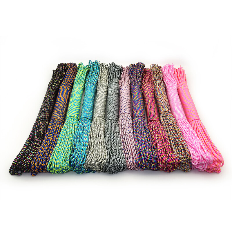 100 metrų 328 pėdų Paracord 3 mm vienas stovas Šerdys Paracord išgyvenimui Parašiuto Virvelė Kempingas Laipiojimas Stovyklavietė Žygiai virve