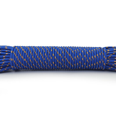 31 metras 100 pėdų skersmuo 3 mm vieno stovo šerdies lynas, skirtas išgyvenimui Parašiuto virvelė Palapinės virvė, skirta žygiams, stovyklavimui