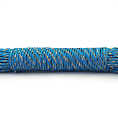 31 metras 100 pėdų skersmuo 3 mm vieno stovo šerdies lynas, skirtas išgyvenimui Parašiuto virvelė Palapinės virvė, skirta žygiams, stovyklavimui