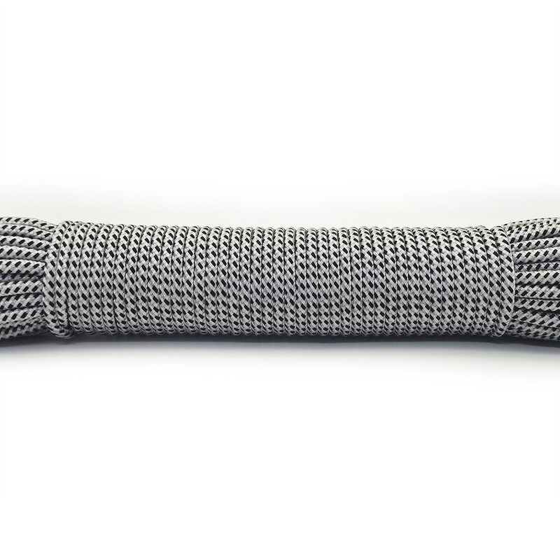 31 metras 100 pėdų skersmuo 3 mm vieno stovo šerdies lynas, skirtas išgyvenimui Parašiuto virvelė Palapinės virvė, skirta žygiams, stovyklavimui