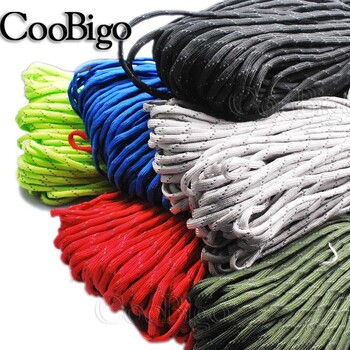 1 τεμ. Reflective Paracord Rope Dia.4mm for Survival Parachute Cord Lanyard Camping Climbing Camping Rope Σχοινάκι πεζοπορίας