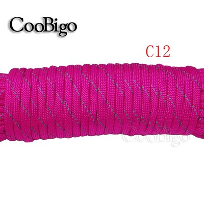 1vnt atspindinti paracord virvė, skersmuo 4 mm, skirta išgyvenimui parašiutui skirta virvelė.