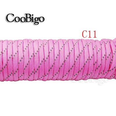 1vnt atspindinti paracord virvė, skersmuo 4 mm, skirta išgyvenimui parašiutui skirta virvelė.