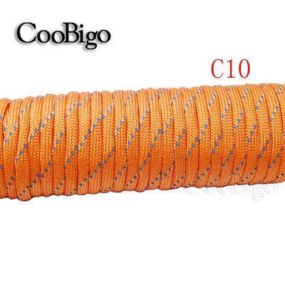 1vnt atspindinti paracord virvė, skersmuo 4 mm, skirta išgyvenimui parašiutui skirta virvelė.