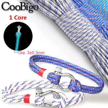 3 χιλιοστά Paracord 350 Parachute Cord Υπαίθρια πεζοπορία Camping Survival Βραχιόλι Σχοινί Κολάρο σκύλου Αξεσουάρ κορδόνι One Core 100/328ft