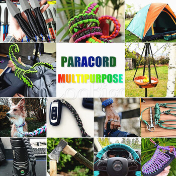 3 χιλιοστά Paracord 350 Parachute Cord Υπαίθρια πεζοπορία Camping Survival Βραχιόλι Σχοινί Κολάρο σκύλου Αξεσουάρ κορδόνι One Core 100/328ft