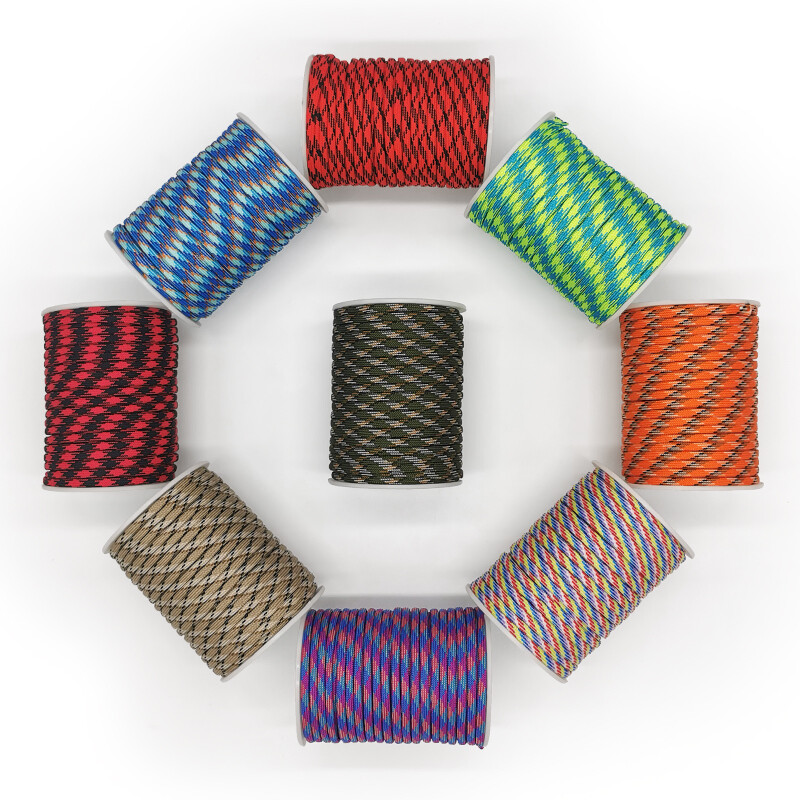 30M 550 standardne 7-südamikuline paracord-köis, 4 mm välimine langevarjujuhe ellujäämisvarju telgi paelpael